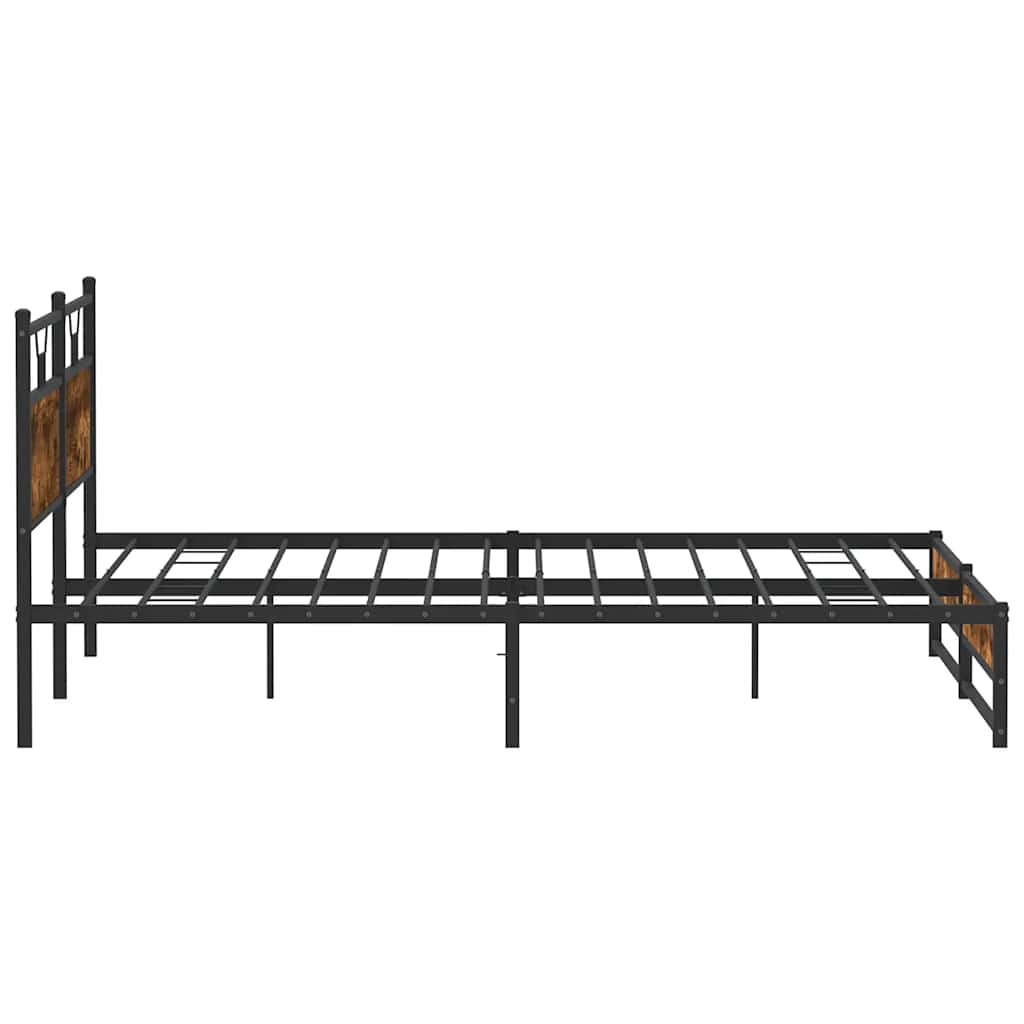 Giroletto senza Materaso in Metallo Rovere Fumo 200x200 cm