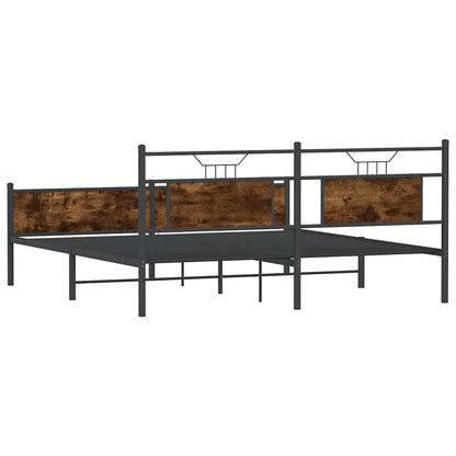 Giroletto senza Materaso in Metallo Rovere Fumo 160x200 cm