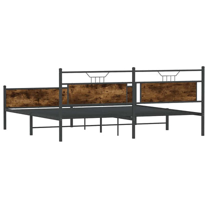 Giroletto senza Materaso in Metallo Rovere Fumo 193x203 cm