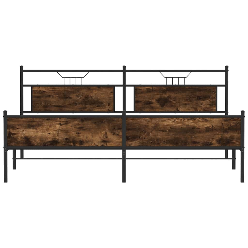 Giroletto senza Materaso in Metallo Rovere Fumo 200x200 cm