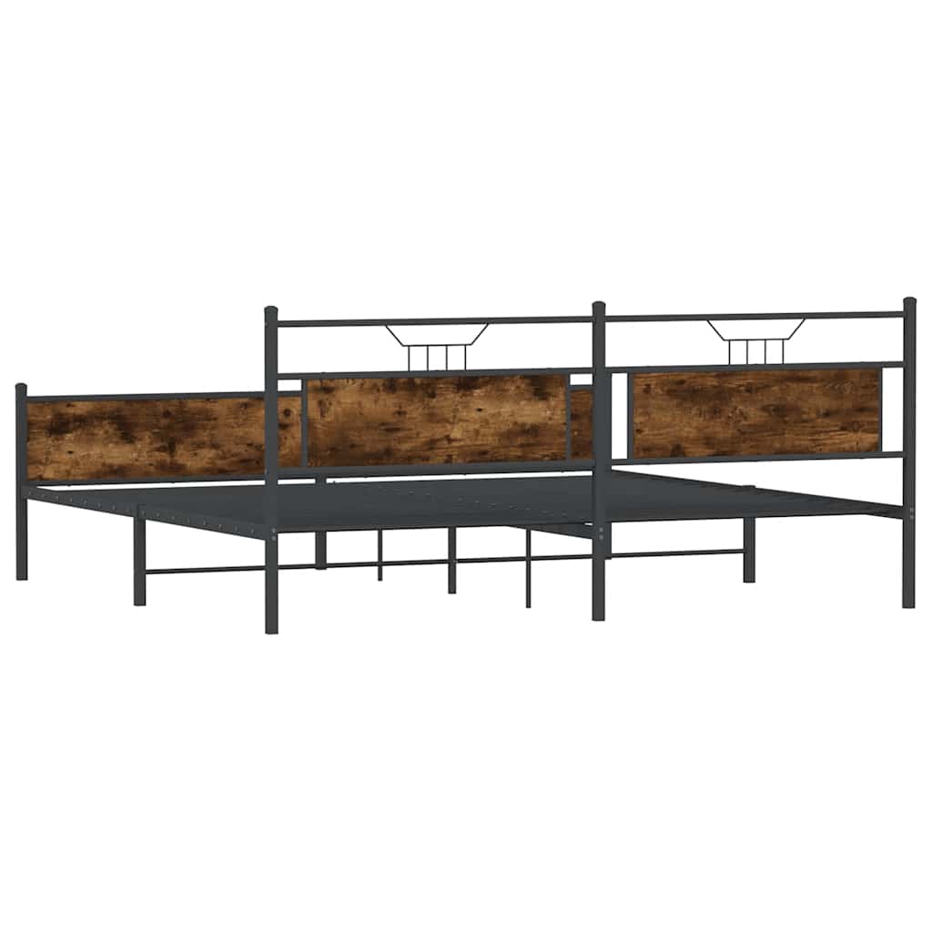 Giroletto senza Materaso in Metallo Rovere Fumo 200x200 cm