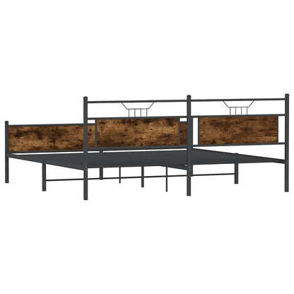 Giroletto senza Materaso in Metallo Rovere Fumo 200x200 cm