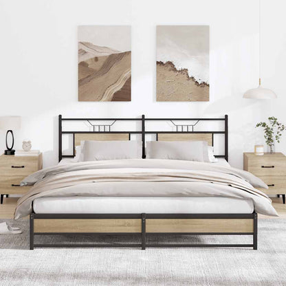 Giroletto senza Materaso in Metallo Rovere Sonoma 183x213 cm