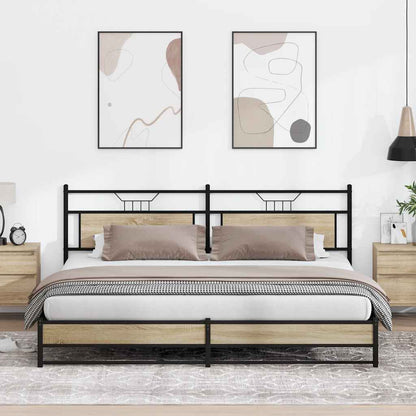 Giroletto senza Materaso in Metallo Rovere Sonoma 193x201 cm