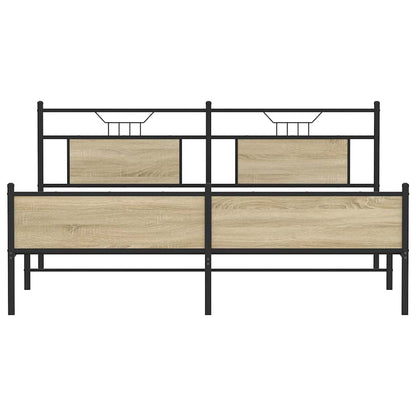 Giroletto senza Materaso in Metallo Rovere Sonoma 180x200 cm