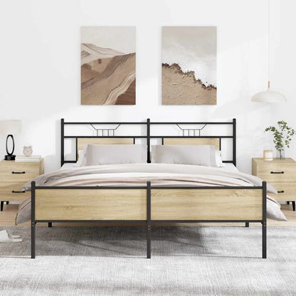 Giroletto senza Materaso in Metallo Rovere Sonoma 180x200 cm