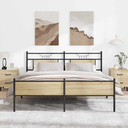 Giroletto senza Materaso in Metallo Rovere Sonoma 183x213 cm