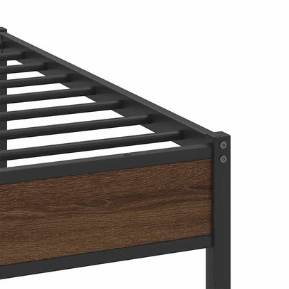 Giroletto senza Materaso in Metallo Rovere Marrone 193x203 cm