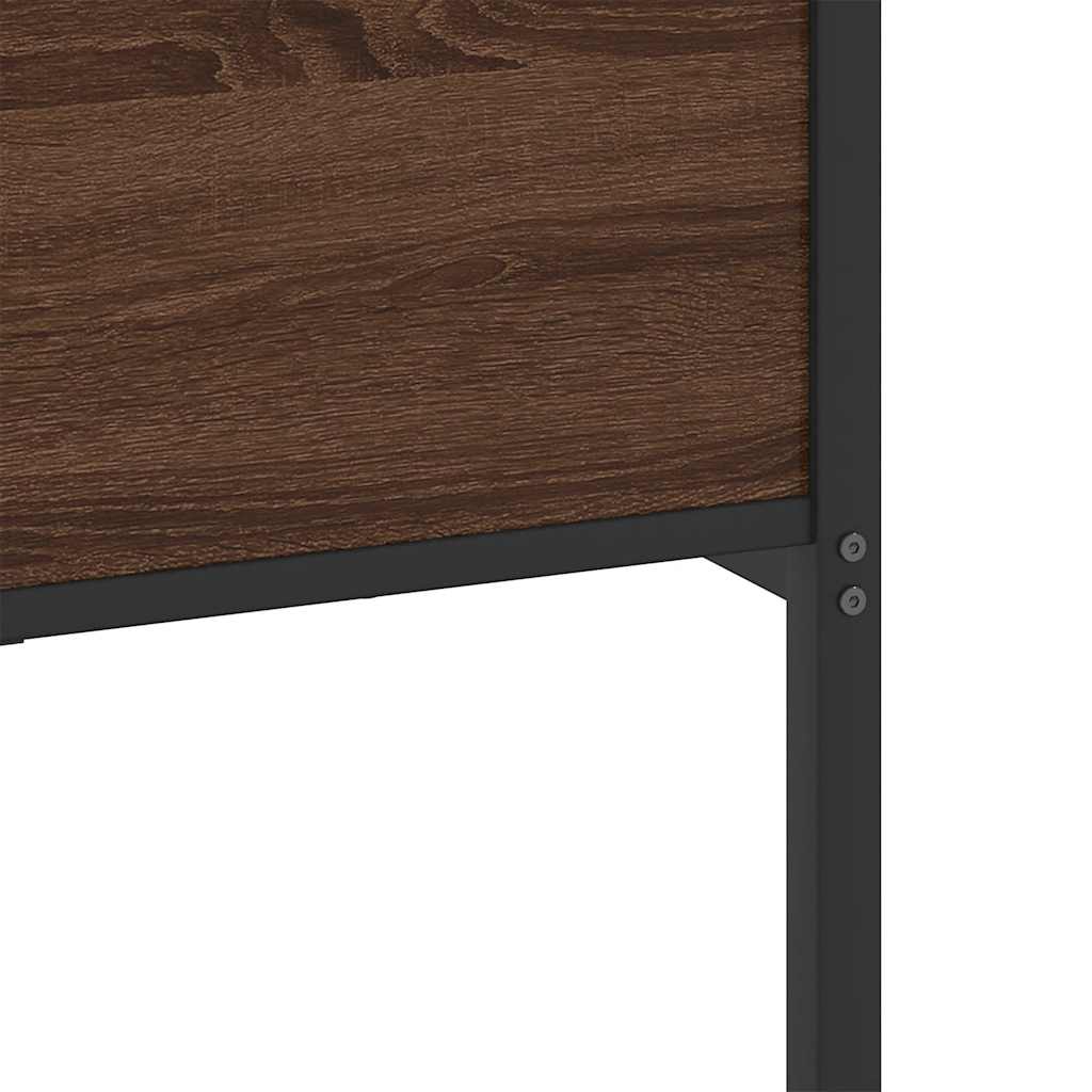 Giroletto senza Materaso in Metallo Rovere Marrone 183x213 cm - homemem39