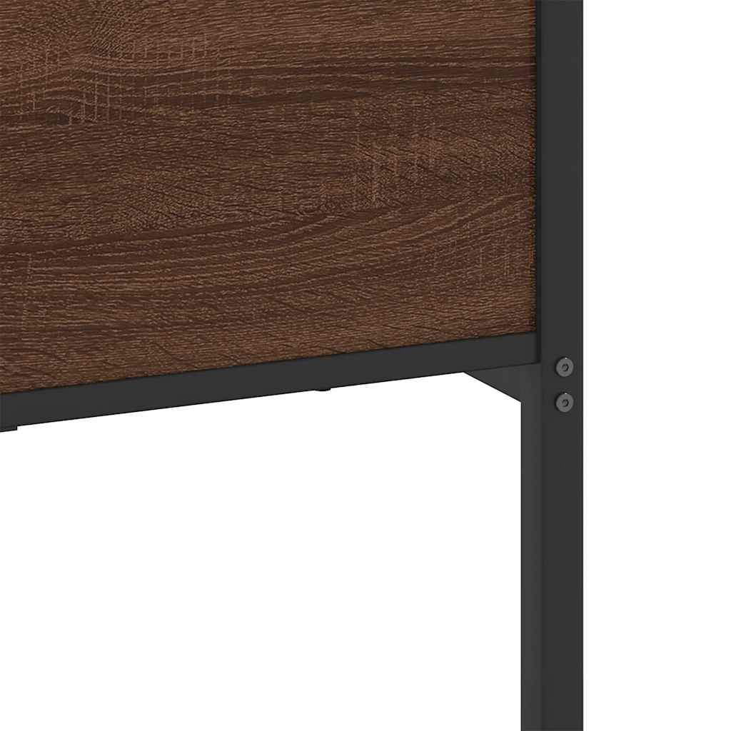 Giroletto senza Materaso in Metallo Rovere Marrone 200x200 cm