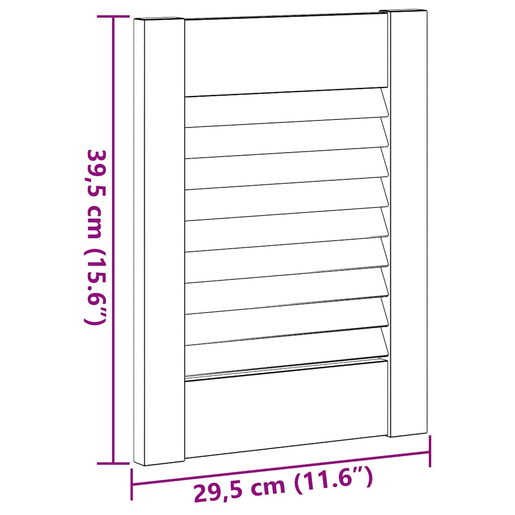 Anta con Design a Lamelle 39,5x29,5 cm in Legno di Pino | homemem39