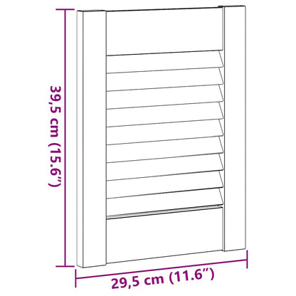 Ante con Design a Lamelle 4 pz 39,5x29,5 cm in Legno di Pino