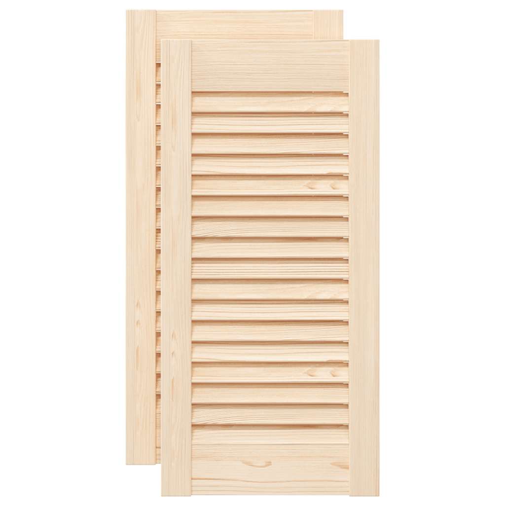 Ante con Design a Lamelle 2 pz 61,5x29,5 cm in Legno di Pino | homemem39