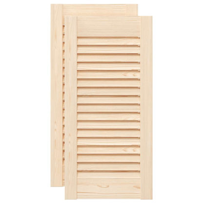 Ante con Design a Lamelle 2 pz 61,5x29,5 cm in Legno di Pino | homemem39