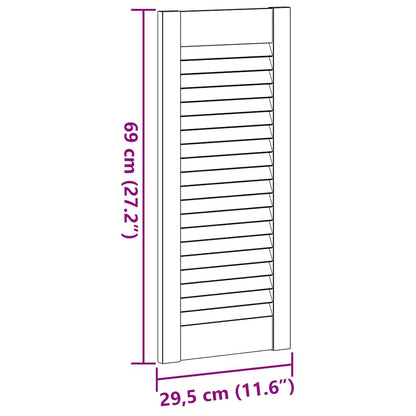 Anta con Design a Lamelle 69x29,5 cm in Legno di Pino | homemem39