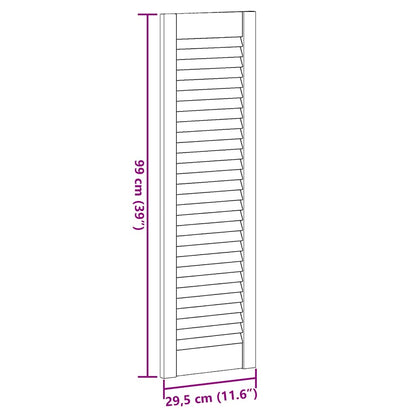 Ante a Lamelle 4 pz Bianche 99x29,5 cm | homemem39