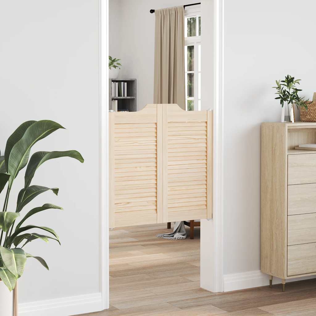 Porte a Battente 1-Paio Design a Lamelle 80x80 cm Legno di Pino