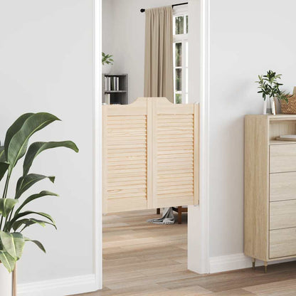 Porte a Battente 1-Paio Design a Lamelle 80x80 cm Legno di Pino