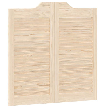 Porte a Battente 1-Paio Design a Lamelle 80x80 cm Legno di Pino