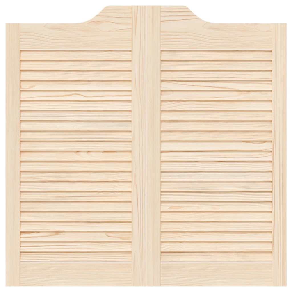 Porte a Battente 2-Paio Design a Lamelle 80x80 cm Legno di Pino