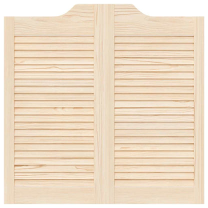 Porte a Battente 2-Paio Design a Lamelle 80x80 cm Legno di Pino