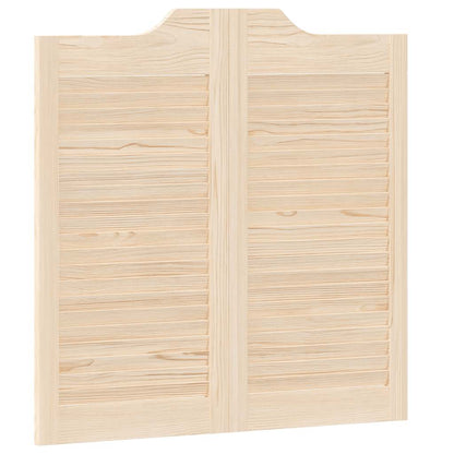 Porte a Battente 2-Paio Design a Lamelle 80x80 cm Legno di Pino