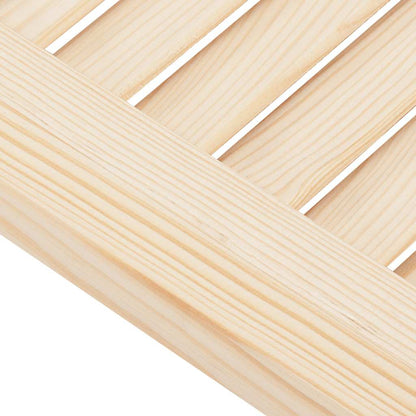 Porte a Battente 1-Paio Design a Lamelle 90x80 cm Legno di Pino
