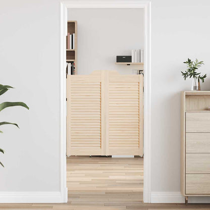 Porte a Battente 2-Paio Design a Lamelle 90x80 cm Legno di Pino