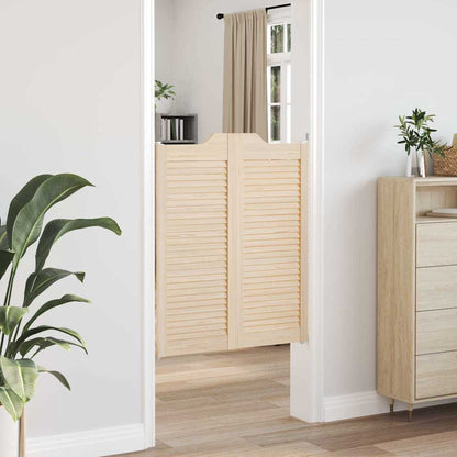 Porte a Battente 1-Paio Design a Lamelle 100x80cm Legno di Pino
