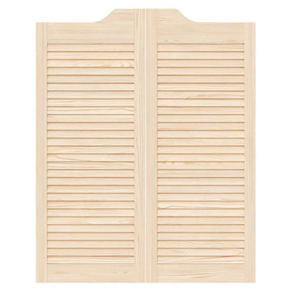 Porte a Battente 2-Paio Design a Lamelle 100x80cm Legno di Pino