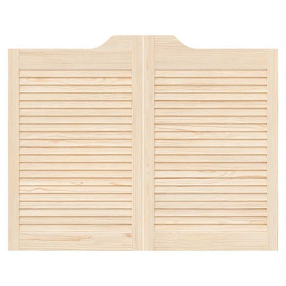 Porte a Battente 1-Paio Design a Lamelle 80x100cm Legno di Pino