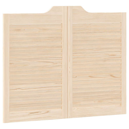 Porte a Battente 1-Paio Design a Lamelle 80x100cm Legno di Pino