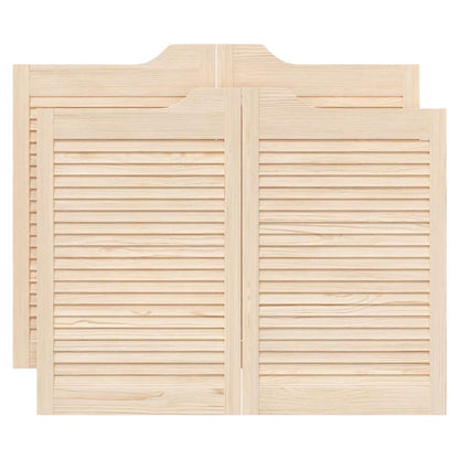 Porte a Battente 2-Paio Design a Lamelle 80x100cm Legno di Pino