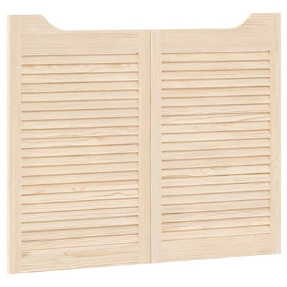 Porte a Battente 2-Paio Design a Lamelle 80x100cm Legno di Pino