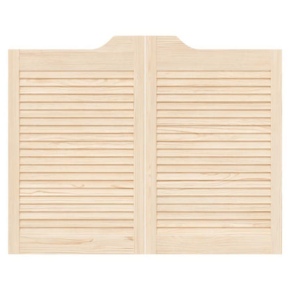 Porte a Battente 2-Paio Design a Lamelle 80x100cm Legno di Pino