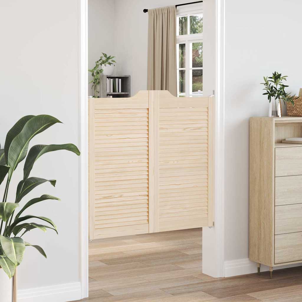 Porte a Battente 1-Paio Design Lamelle 100x100 cm Legno di Pino