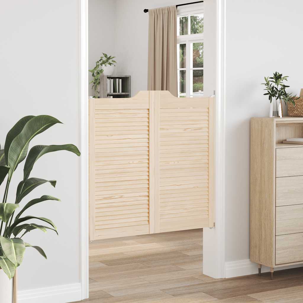 Porte a Battente 2-Paio Design Lamelle 100x100 cm Legno di Pino