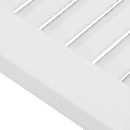 Porte a Battente 1-Paio Design a Lamelle Bianco 90x80 cm