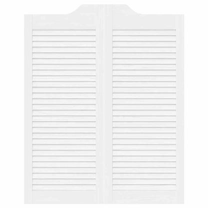 Porte a Battente 2-Paio Design a Lamelle Bianco 100x80 cm