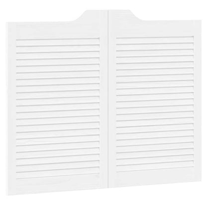 Porte a Battente 1-Paio Design a Lamelle Bianco 80x100 cm
