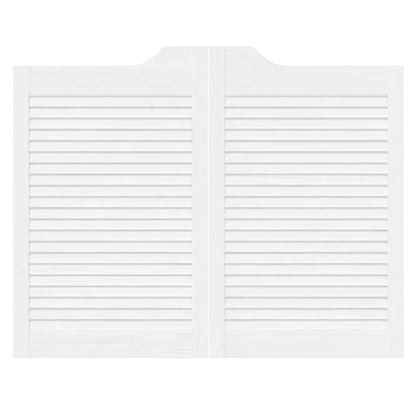 Porte a Battente 1-Paio Design a Lamelle Bianco 80x100 cm