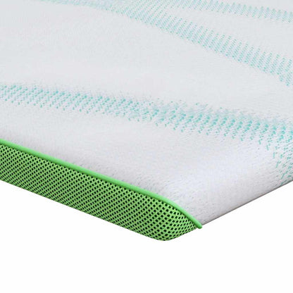 Topper per materasso Bianco e Verde 180 x 200 x 6 cm