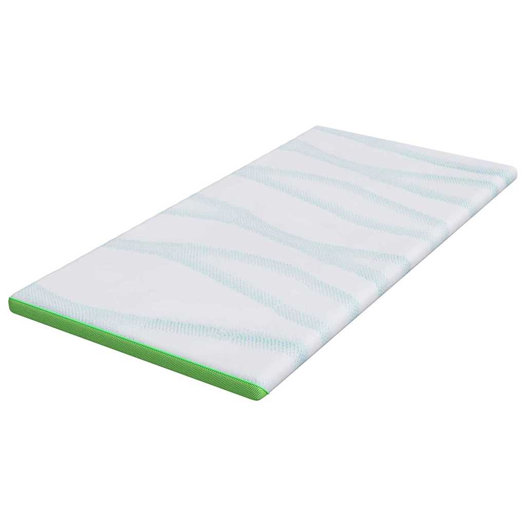 Topper per materasso Bianco e Verde 180 x 200 x 6 cm
