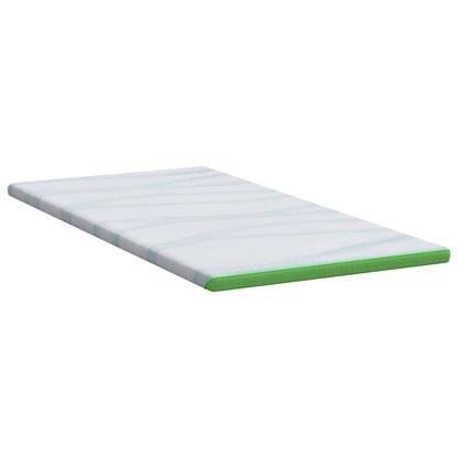 Topper per materasso Bianco e Verde 180 x 200 x 6 cm