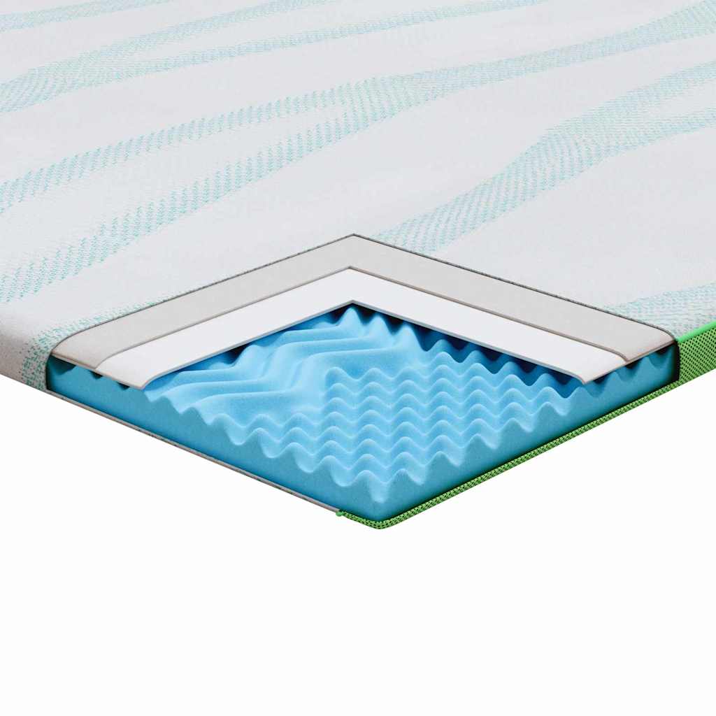 Topper per materasso Bianco e Verde 120 x 200 cm | homemem39