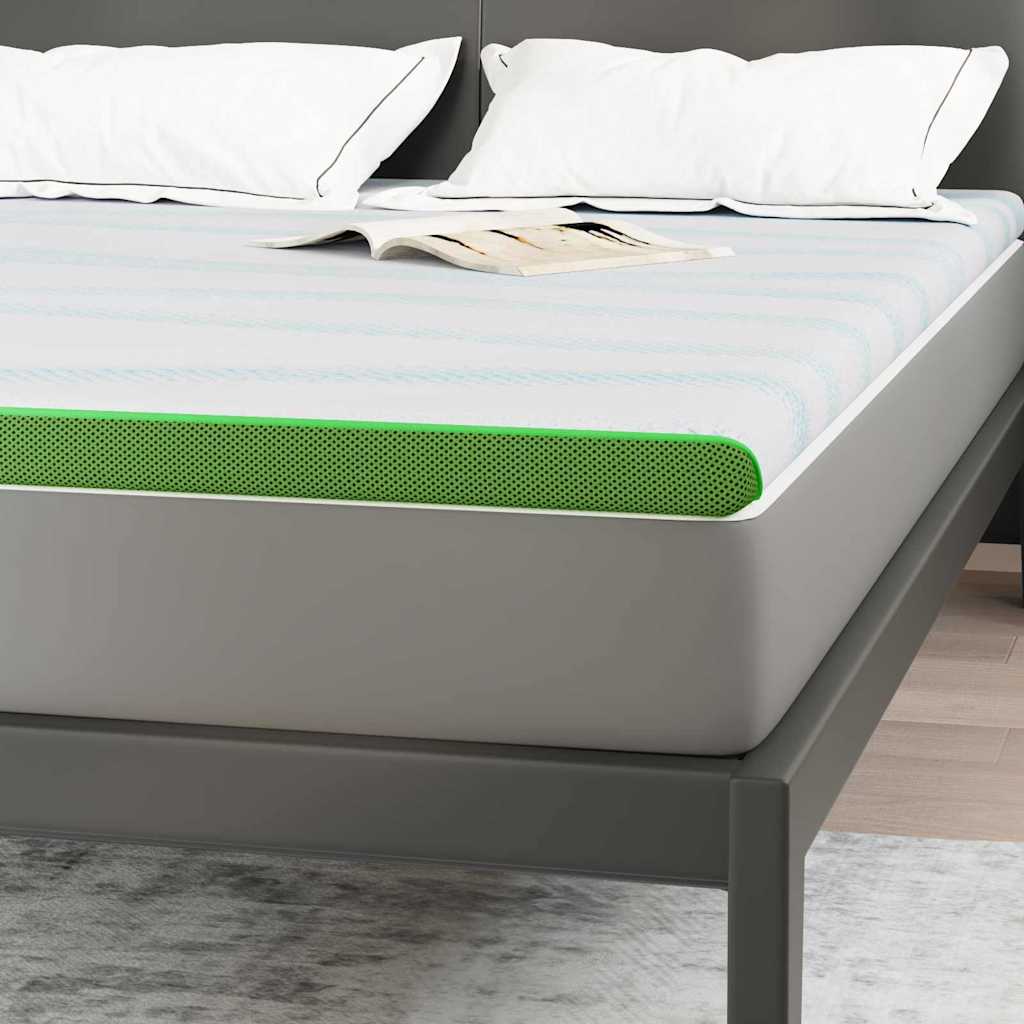 Topper per materasso Bianco e Verde 180 x 200 x 6 cm