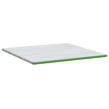 Topper per materasso Bianco e Verde 180 x 200 x 6 cm