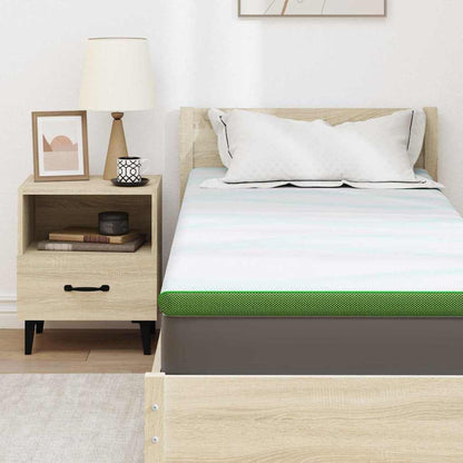 Topper per materasso Bianco e Verde 180 x 200 x 6 cm