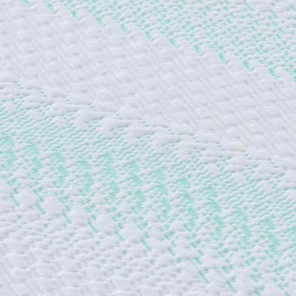 Topper per materasso Bianco e Verde 140 x 190 cm | homemem39