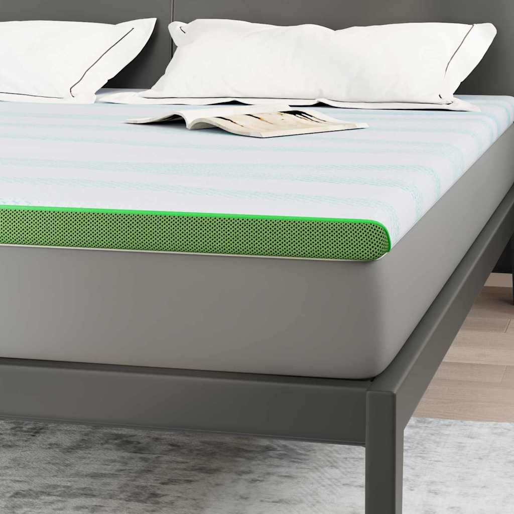 Topper per materasso Bianco e Verde 180 x 200 x 6 cm